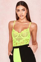 'Nadia' Neon Yellow Lace Bodysuit