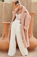 'Bear' Blush Faux Fur Sherpa Coat