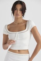 'Nola' Ivory Dainty Knit Top