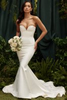 'Giselle' Ivory Satin Strapless Bridal Gown