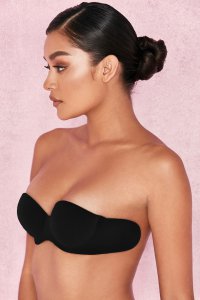 Strapless Backless Moulded Sticky Bra - Black