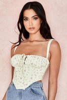 'Gene' Lemon Floral Corset