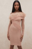 'Naira' Blush Mesh Corset Dress