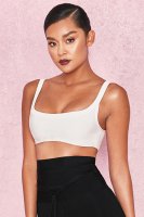 'Elle' White Bandage Crop Top