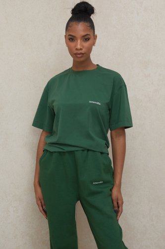 'Quinn' Green Oversized Cotton Jersey T Shirt