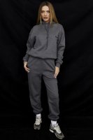 'Sky' Dark Grey Fleece Back Jogging Trousers