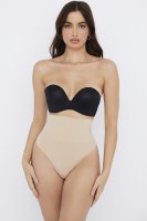 Sculpting High Waist Thong Almond