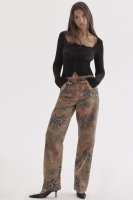 'Samia' Floral Printed Jeans