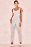 'Zinnia' Stone Marl Waist Cinching Jumpsuit