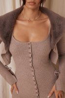 'Dahlia' Beige Cashmere Cardigan