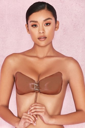 Silicon Push Up Invisible Bra - Caramel