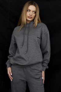 'Halo' Dark Grey Oversized Hoodie