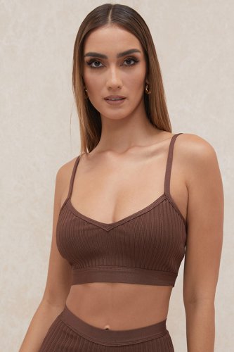 'Evie' Chocolate Bandage Bralette