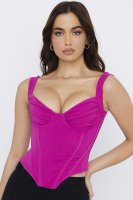 'Dana' Fuchsia Boned Corset Top