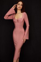 'Body' Rose Bandage Midi Dress