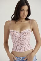 'Mila' Rose Lace Underwired Corset