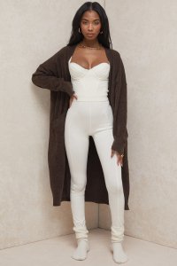 'Chloe' Chocolate Knit Oversized Cardigan