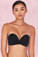 'Smooth' Plain Molded Strapless Bra - Black