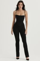 'Laurel' Black High Waisted Trousers