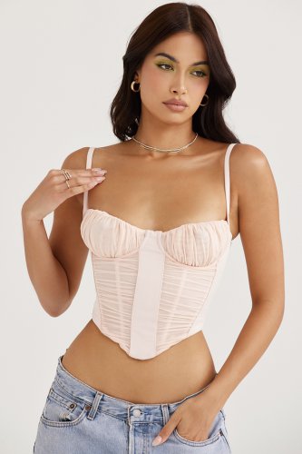 'Rochelle' Peony Gathered Corset