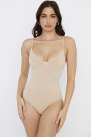 Sculpting Full Brief Bodysuit Almond