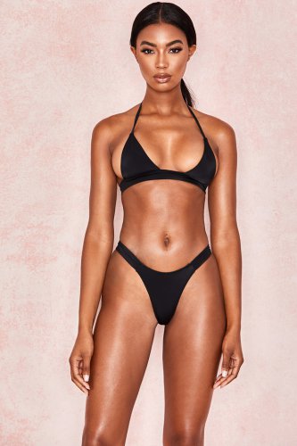 'Aeneid' Black Halter Bikini