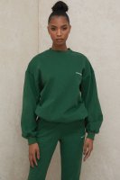 'Tommy' Green Oversized Crewneck Sweatshirt