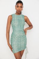 'Chelsea' Ivy Ruched Mesh Mini Dress