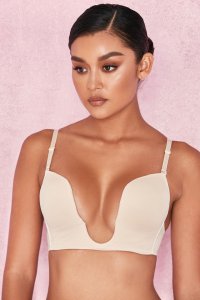 Deep V Bra for Low Cut Dresses - Beige