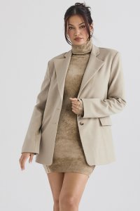 'Aline' Mink Oversized Blazer