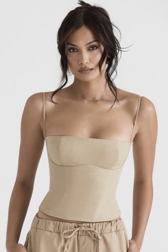 'Audette' Camel Structured Corset