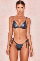 'Sylph' Black Iridescent Triangle Bikini