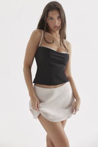 'Eli' Black & Off White Underwired Top