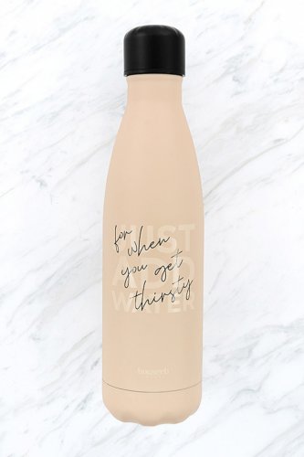 Metal Beige & Black Water Bottle