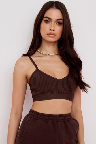 'Evie' Brown Bandage Bralette