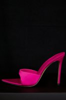 'Bella' Pink Pointed High Heel Mules