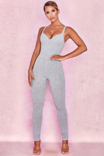 'Kalani' Grey Soft Loungewear Jumpsuit