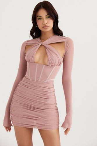 'Adanna' Blush Corset Mini Dress