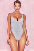 'Imani' Grey Marl Soft Jersey Bodysuit