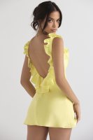 'Tink' Buttercup Satin Ruffle Mini Dress