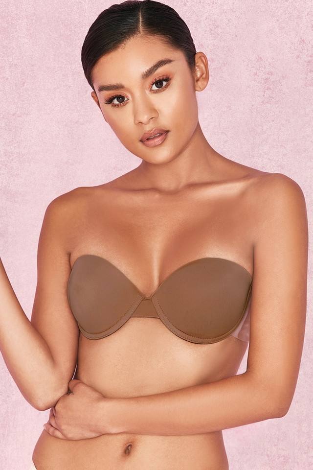 'Boost Up' Ultimate Boost Invisible Bra - Caramel - Click Image to Close
