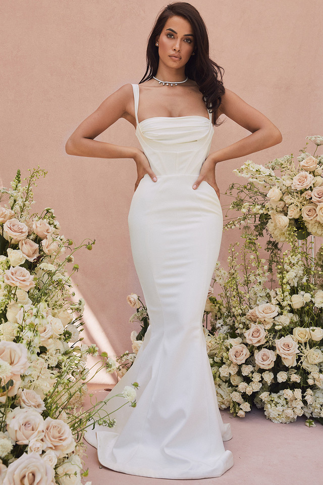 'Francoise' Ivory Balconette Corset Bridal Gown - Limited Edition - Click Image to Close